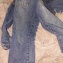 Girls denim jumpsuit Image 3