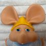 Topo Gigio Maria Perego giochi Blue White Sweater Plush body Vinyl Head Vintage Please see pictures Image 3