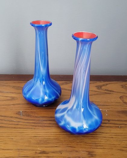 Mid-century murano pair of vases