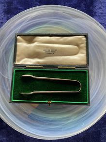 Antique Hallmarked Silver Sugar Tongs