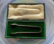 Antique Hallmarked Silver Sugar Tongs