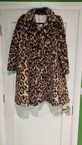 Faux Fur Vintage Leopard Print Coat