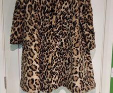 Faux Fur Vintage Leopard Print Coat