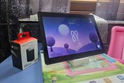 Kids Tablet is like a new 10.1 inch Android 13 EagleSoar + Brand New Havit Portable speaker + Pink Gell Case comes with its and also usb charging