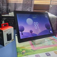 Kids Tablet is like a new 10.1 inch Android 13 EagleSoar + Brand New Havit Portable speaker + Pink Gell Case comes with its and also usb charging