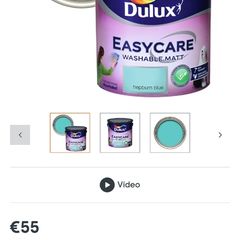 Dulux easy care Hepburn blue washable matt. 2.5l