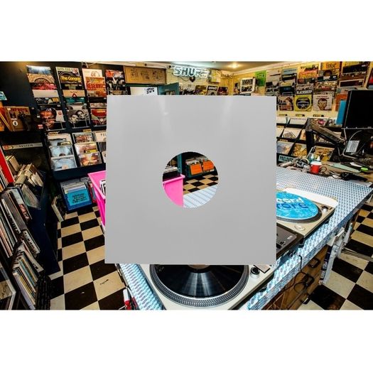 12" WHITE and BLACK Vinyl Replacement Card Sleeve Covers - SATIN Finish Disco bags With Diecut Hole - BEST QUALITY LP Jackets - PREMIUM 230GSM Thick