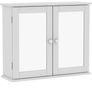 Double Door Mirrored Bathroom Cabinet Storage Cupboard Wall Mounted, White (FREE POSTAGE) Image 6