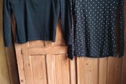 2 tops -Black lace, &amp; spotted.NEW