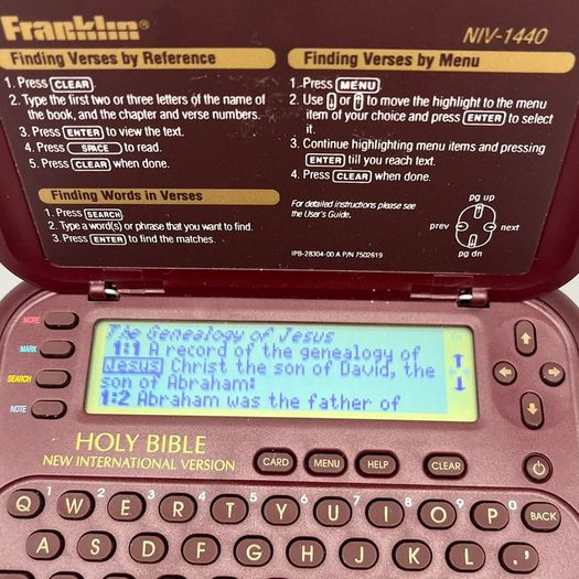 Franklin Electronic Holy Bible NIV-570 New International Version