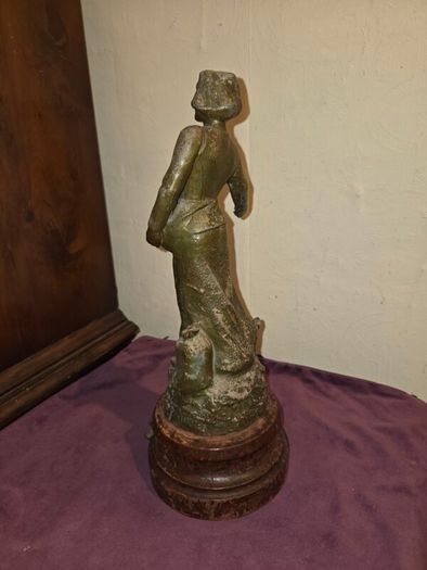 Antique French Spelter Statue "Semeuse"