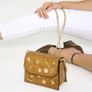 ZARA Crossbody Bag Yellow Crocodile Embossed Bugs Magnetic Pocket! Image 5