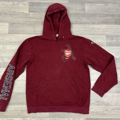 Vintage 00s Nike Arsenal London Hoodie Mens Medium Blackcurrant Burgundy
