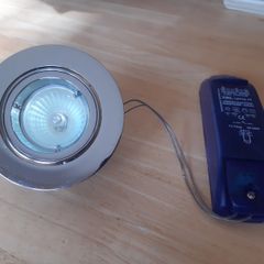 Chrome MR16 Ceiling Light Fitting And Transformer