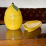 Y2K Martha Stewart Ceramic Lemon Storage Jar and Rare Vintage Macys Italian Serving Plate Image 7