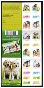 2003 Ireland Greetings (Baby Animals) Self-adhesive Commemorative Stamp Booklet Mint Never Hinged (MNH). Hibernian HB106
