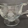 Cut glass gravy boat jug and spoon Image 10