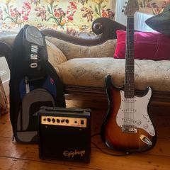 Electric Guitar with Amp and Case