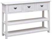Sideboard Antique White 115x30x76 cm Wood