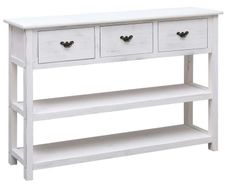Sideboard Antique White 115x30x76 cm Wood