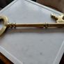 Antique solid brass ornamental key 35cm in length Image 4
