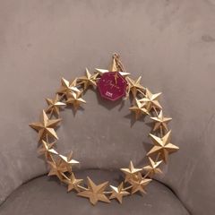 Gold christmas contemporary metal wreath