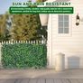6 PCS Artificial Hedge Panels 40x60cm - Dark Green Boxwood Privacy Fence Wall for Indoor Outdoor Garden Decor, Wedding Backdrop, Balcony Cover Image 4