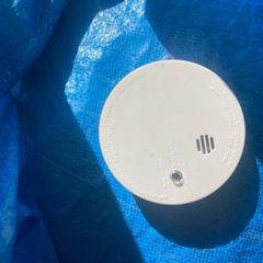 New unused smoke alarm with battery