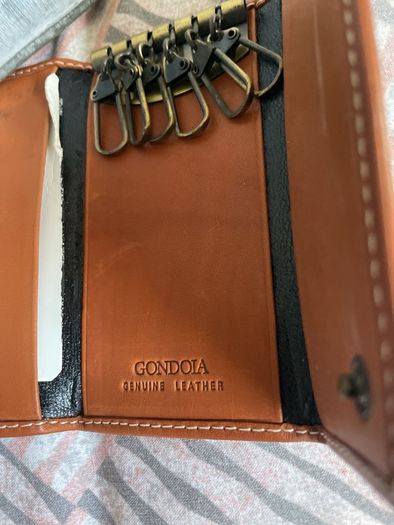 Gondola leather & brass key holder