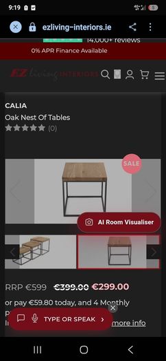 nest of tables solid oak tops