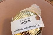 Gold trinket storage box ceramic