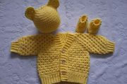 Handmade neutral and baby boy cardigan sets newborn and  0-3 months