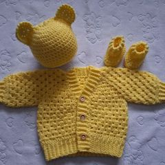 Handmade baby cardigan sets newborn and  0-3 months
