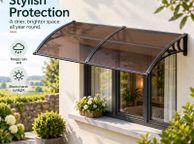 main image for ad Polycarbonate Door Canopy 198 x 96cm  Front Door Awning with Rain &amp; UV Protection