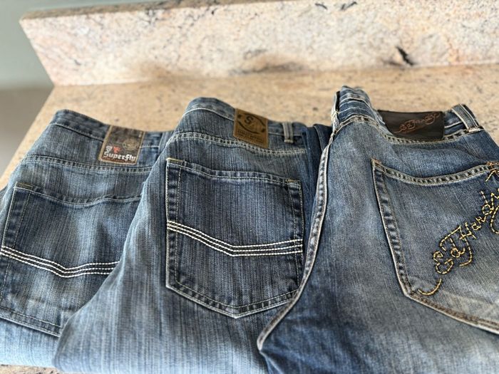 mens jeans x 3 all straight leg size 34 x 34