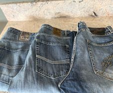 mens jeans x 3 all straight leg size 34 x 34