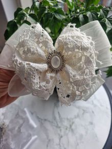 Communion hair bow