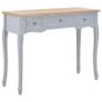 Dressing Console Table with 3 Drawers Grey Image 2