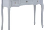 Dressing Console Table with 3 Drawers Grey
