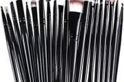 Make up Brush Set 20 PCs Professional Face Eyeliner for Foundation Blush Concealer Eyeshadow with Travel Black (FREE POSTAGE)