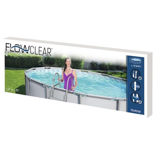 Splasher Pool with 4-Step Ladder 350x90 cm Grey