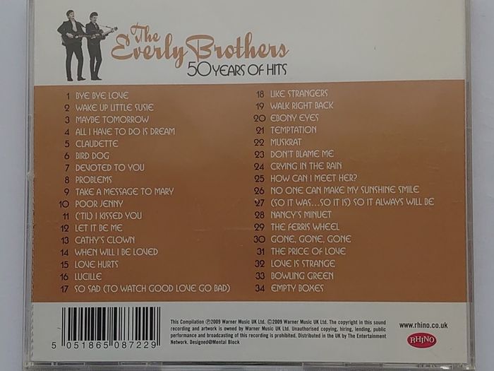 The Everly Brothers - 50 Years Of Hits - CD