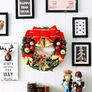 Merry Christmas Wreath 11.8 Inch with Red Bow ane Bells Image 5