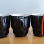 3 PC Denby Stackable Mug Mushroom Black everyday Stoneware England 12 OZ Image 5