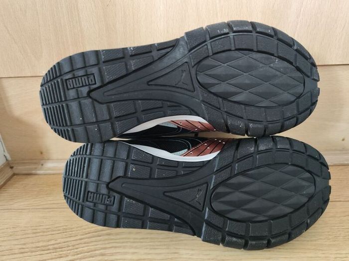 Puma Chunky Trainers UK 5 EU 38 Black Grey Pink Lace Up Sneakers Women