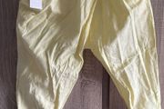 yellow linen cotton capri size s-m  medium and m-l