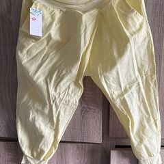 yellow linen cotton capri size s-m  medium and m-l