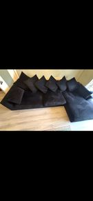 Black DFS corner sofa