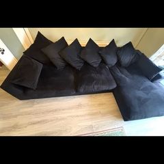 Black DFS corner sofa