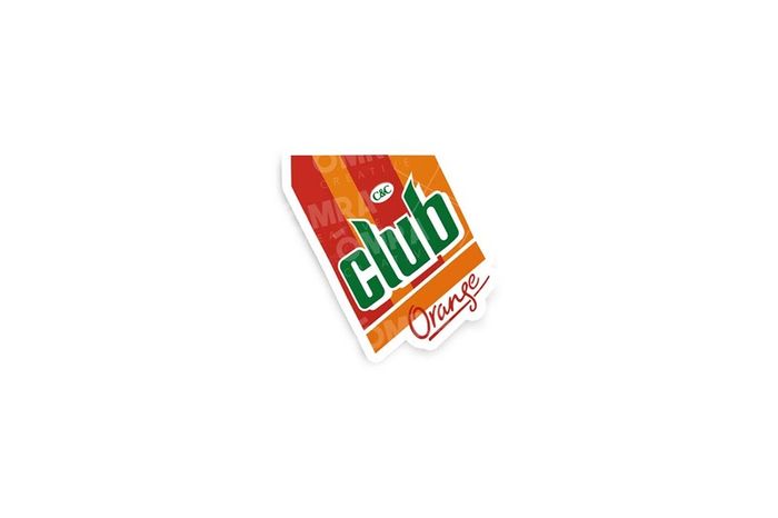 Retro Club Orange Label Glossy Stickers 3-Pack